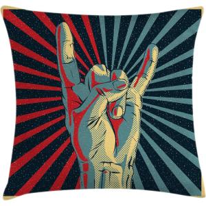 Ambesonne Animal Throw Pillow Cushion Cover, Fox Sleeping Funny Creature in Watercolor Art Design, Decorative Square Accent Pillow Case, 20″ X 20″, Apricot and White(Red Navy)