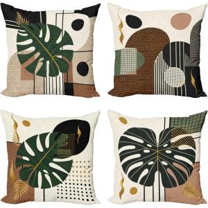 Ambesonne Animal Throw Pillow Cushion Cover, Fox Sleeping Funny Creature in Watercolor Art Design, Decorative Square Accent Pillow Case, 20″ X 20″, Apricot and White(Emerald Warm Taupe and Amber)
