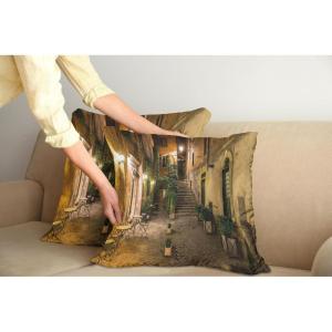 Ambesonne Animal Throw Pillow Cushion Cover, Fox Sleeping Funny Creature in Watercolor Art Design, Decorative Square Accent Pillow Case, 20″ X 20″, Apricot and White(Pale Yellow Green Orange)