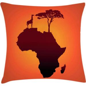 Ambesonne Animal Throw Pillow Cushion Cover, Fox Sleeping Funny Creature in Watercolor Art Design, Decorative Square Accent Pillow Case, 20″ X 20″, Apricot and White(Orange Brown)
