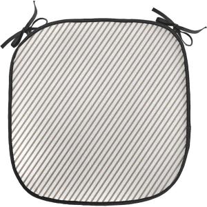 Ambesonne Black and White Chair Seating Cushion Set of 4, Vintage Floral Pattern Victorian Classic Royal Inspired New Modern Art, Anti-Slip Seat Padding for Kitchen & Patio, 16″x16″, White and Black(Cocoa White)
