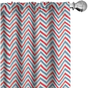 Ambesonne Bohemian Window Curtains Pack of 2, Feathers and Mandala Circles Boho Cultural Pattern with Striped Details, Lightweight Set with Rod Pocket, 4 Panels of – 28″ x 63″, Coral Teal and Ivory(Red White)