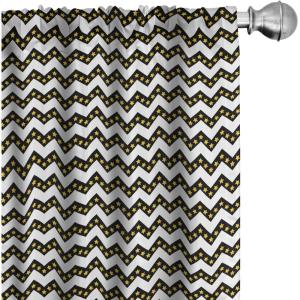 Ambesonne Boho Curtains, Simplistic Ethnic Look Botanical Ornaments as Stripes Neutral Tones, Window Treatments 2 Panel Set for Living Room Bedroom, Pair of – 28″ x 84″, Pale Khaki and Laurel Green(White and Yellow)
