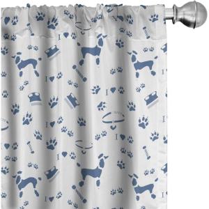 Ambesonne Boho Curtains, Simplistic Ethnic Look Botanical Ornaments as Stripes Neutral Tones, Window Treatments 2 Panel Set for Living Room Bedroom, Pair of – 28″ x 84″, Pale Khaki and Laurel Green(White Night Blue)