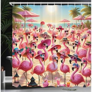 Ambesonne Classic Shower Curtain, Hedonistic Pampered Room in Muted Tones Neutral Colors Rich Ornament, Cloth Fabric Bathroom Decor Set with Hooks, 69″ W x 84″ L, Coconut and Off White(Pink Beige and Pale Sky Blue)