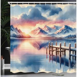 Ambesonne Classic Shower Curtain, Hedonistic Pampered Room in Muted Tones Neutral Colors Rich Ornament, Cloth Fabric Bathroom Decor Set with Hooks, 69″ W x 84″ L, Coconut and Off White(Peach Blush Ceil Blue)