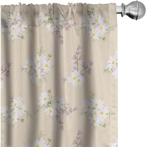 Ambesonne Eucalyptus Curtains, Modern Themed Branches on Marble Print Abstarct and Neutral Swirls, Window Treatments 2 Panel Set for Living Room Bedroom, Pair of – 28″ x 63″, Grey Teal and Sage Green(Champagne Mauve)