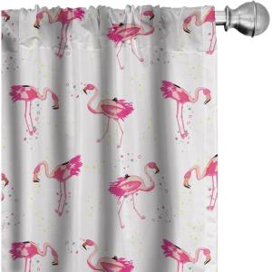 Ambesonne Eucalyptus Curtains, Modern Themed Branches on Marble Print Abstarct and Neutral Swirls, Window Treatments 2 Panel Set for Living Room Bedroom, Pair of – 28″ x 63″, Grey Teal and Sage Green(Pink Blush)