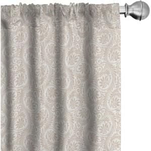 Ambesonne Eucalyptus Curtains, Modern Themed Branches on Marble Print Abstarct and Neutral Swirls, Window Treatments 2 Panel Set for Living Room Bedroom, Pair of – 28″ x 63″, Grey Teal and Sage Green(White Tan)