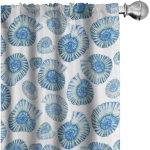 Ambesonne Eucalyptus Curtains, Modern Themed Branches on Marble Print Abstarct and Neutral Swirls, Window Treatments 2 Panel Set for Living Room Bedroom, Pair of – 28″ x 63″, Grey Teal and Sage Green(Blue Pale Blue White)