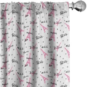 Ambesonne Eucalyptus Curtains, Modern Themed Branches on Marble Print Abstarct and Neutral Swirls, Window Treatments 2 Panel Set for Living Room Bedroom, Pair of – 28″ x 63″, Grey Teal and Sage Green(White Pink)