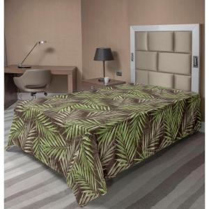Ambesonne Floral Scene Flat Sheet, Garden Feelings Flowers Boho Silhouettes with Neutral Colors Art, Soft Comfortable Top Sheet Decorative Bedding 1 Piece, Queen Size, Salmon White Dark Cocoa(Reseda Green and Caramel)