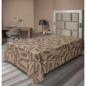 Ambesonne Floral Scene Flat Sheet, Garden Feelings Flowers Boho Silhouettes with Neutral Colors Art, Soft Comfortable Top Sheet Decorative Bedding 1 Piece, Queen Size, Salmon White Dark Cocoa(Dark Khaki Charcoal Grey)