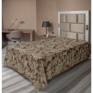 Ambesonne Floral Scene Flat Sheet, Garden Feelings Flowers Boho Silhouettes with Neutral Colors Art, Soft Comfortable Top Sheet Decorative Bedding 1 Piece, Queen Size, Salmon White Dark Cocoa(Laurel Green Umber)