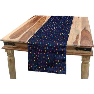 Ambesonne Floral Table Runner, Vintage Floral Drawing Style Classical in Pastel Colors Rhythmic Pattern, Dining Room Kitchen Rectangular Runner, 16″ X 120″, Eggshell Multicolor(Indigo Multicolor)