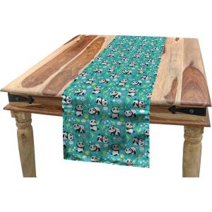 Ambesonne Floral Table Runner, Vintage Floral Drawing Style Classical in Pastel Colors Rhythmic Pattern, Dining Room Kitchen Rectangular Runner, 16″ X 120″, Eggshell Multicolor(Dark Seafoam Multicolor)