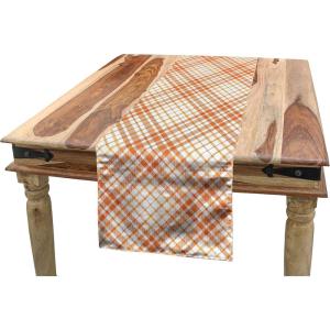 Ambesonne Floral Table Runner, Vintage Floral Drawing Style Classical in Pastel Colors Rhythmic Pattern, Dining Room Kitchen Rectangular Runner, 16″ X 120″, Eggshell Multicolor(Orange and White)