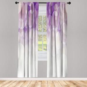 Ambesonne Floral Window Curtains Pack of 2, Minimalist Design Cozy Neutral Farmhouse Plaid with Leaves and Flowers, Lightweight Set & Rod Pocket, 4 Panels of – 28″ x 63″, Sage Green Blue Yellow(Coconut Violet)
