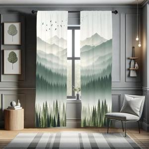 Ambesonne Floral Window Curtains Pack of 2, Minimalist Design Cozy Neutral Farmhouse Plaid with Leaves and Flowers, Lightweight Set & Rod Pocket, 4 Panels of – 28″ x 63″, Sage Green Blue Yellow(Cadet Blue Grey Teal)