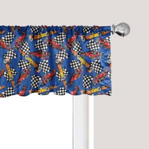 Ambesonne Floral Window Valance, Flower Petals Blossoms Leaves and Bird Sitting Vintage Inspired Image, Curtain Valance for Kitchen Bedroom Decor with Rod Pocket, 54″ X 12″, Coral Fern Green White(Cobalt Blue and Multicolor)
