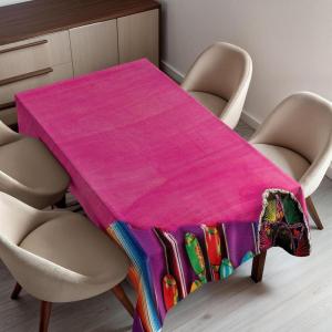 Ambesonne Flower Tablecloth, Cosmos Daisy Cornflower Wildflower Dandelion in Floral Meadow Drawing of Nature, Rectangular Table Cover for Dining Room Kitchen Decor, 60″ X 84″, Pastel Colors(Fuchsia Purple)