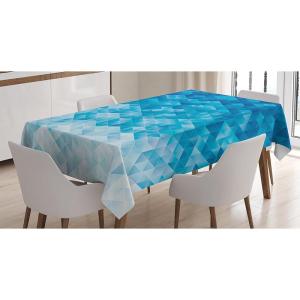 Ambesonne Flower Tablecloth, Cosmos Daisy Cornflower Wildflower Dandelion in Floral Meadow Drawing of Nature, Rectangular Table Cover for Dining Room Kitchen Decor, 60″ X 84″, Pastel Colors(Blue White)
