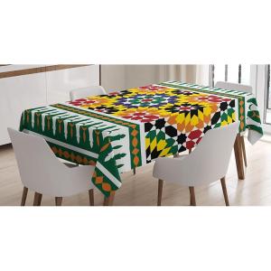 Ambesonne Flower Tablecloth, Cosmos Daisy Cornflower Wildflower Dandelion in Floral Meadow Drawing of Nature, Rectangular Table Cover for Dining Room Kitchen Decor, 60″ X 84″, Pastel Colors(Yellow Green)