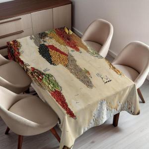 Ambesonne Flower Tablecloth, Cosmos Daisy Cornflower Wildflower Dandelion in Floral Meadow Drawing of Nature, Rectangular Table Cover for Dining Room Kitchen Decor, 60″ X 84″, Pastel Colors(Cream Beige)