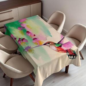 Ambesonne Flower Tablecloth, Cosmos Daisy Cornflower Wildflower Dandelion in Floral Meadow Drawing of Nature, Rectangular Table Cover for Dining Room Kitchen Decor, 60″ X 84″, Pastel Colors(Fuchsia Green)