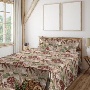 Ambesonne Meadow Vibes Sheet Set, Line Art Neutral Colors Boho Pampas Design on Geometric Back Print, Fitted and Flat Sheet with Pillowcase Bedding Accent 3 Piece Set, Twin, Pale Salmon Off White(Cocoa Maroon Reseda Green)