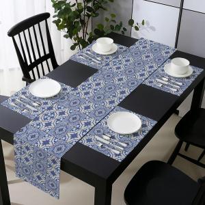 Ambesonne Tartan Table Runner, A Traditional Plaid with Diagonal Lines Rhombuses Scottish Retro Themed Drawing Art, Decoration for Dining Room and Kitchen Home and House Decor, 16″ X 72″, Coral Black(Violet Blue Orange White)