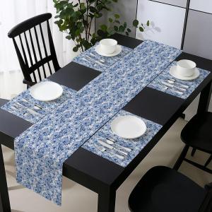 Ambesonne Tartan Table Runner, A Traditional Plaid with Diagonal Lines Rhombuses Scottish Retro Themed Drawing Art, Decoration for Dining Room and Kitchen Home and House Decor, 16″ X 72″, Coral Black(Cobalt Blue White)
