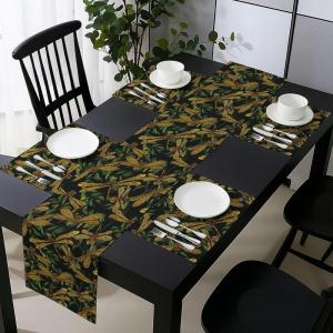 Ambesonne Tartan Table Runner, A Traditional Plaid with Diagonal Lines Rhombuses Scottish Retro Themed Drawing Art, Decoration for Dining Room and Kitchen Home and House Decor, 16″ X 72″, Coral Black(Green Yellow Black)