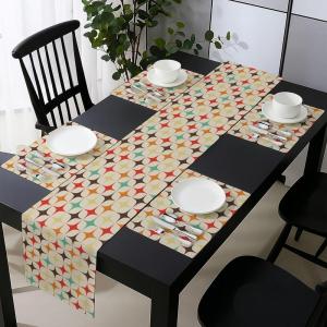 Ambesonne Tartan Table Runner, A Traditional Plaid with Diagonal Lines Rhombuses Scottish Retro Themed Drawing Art, Decoration for Dining Room and Kitchen Home and House Decor, 16″ X 72″, Coral Black(Orange Champagne)