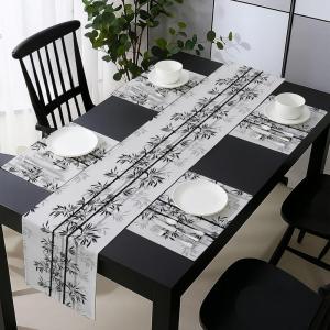 Ambesonne Tartan Table Runner, A Traditional Plaid with Diagonal Lines Rhombuses Scottish Retro Themed Drawing Art, Decoration for Dining Room and Kitchen Home and House Decor, 16″ X 72″, Coral Black(White and Black)