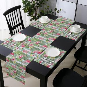 Ambesonne Tartan Table Runner, A Traditional Plaid with Diagonal Lines Rhombuses Scottish Retro Themed Drawing Art, Decoration for Dining Room and Kitchen Home and House Decor, 16″ X 72″, Coral Black(Green Pink White)