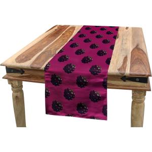 Ambesonne Vintage Rose Table Runner, Repetitive Soft Romantic Tones Floral, Rectangle Scarf for Dining Room Kitchen Table Setting Decor, 14″ X 90″, White Pale Pink Fuchsia(Magenta Dark Purple)