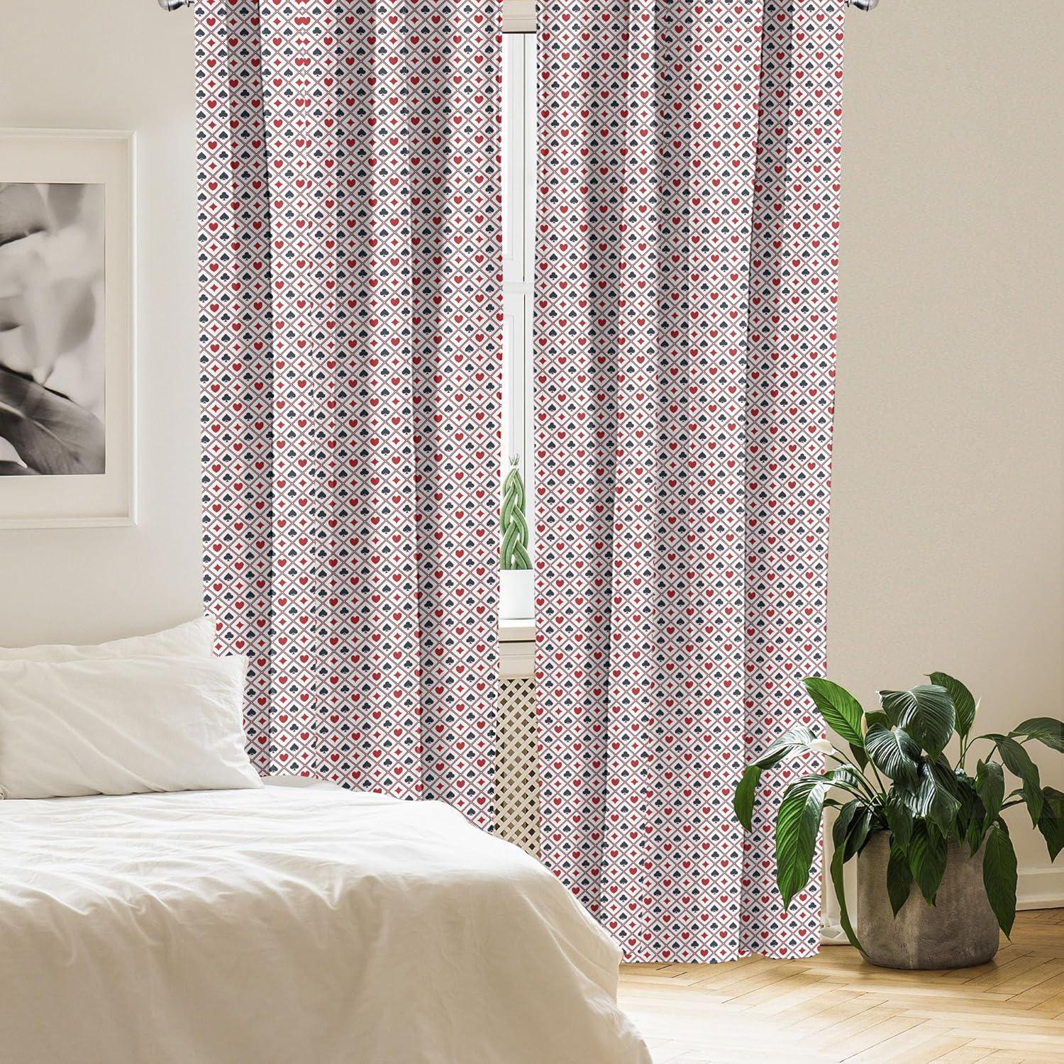 imageAmbesonne Bohemian Curtains Bold and Big Feather Motif on Southwestern Inspired Striped Print Window Treatments 2 Panel Set for Living Room Bedroom Pair of 28quot x 63quot Cadet Blue Beige and BrownBlack Red