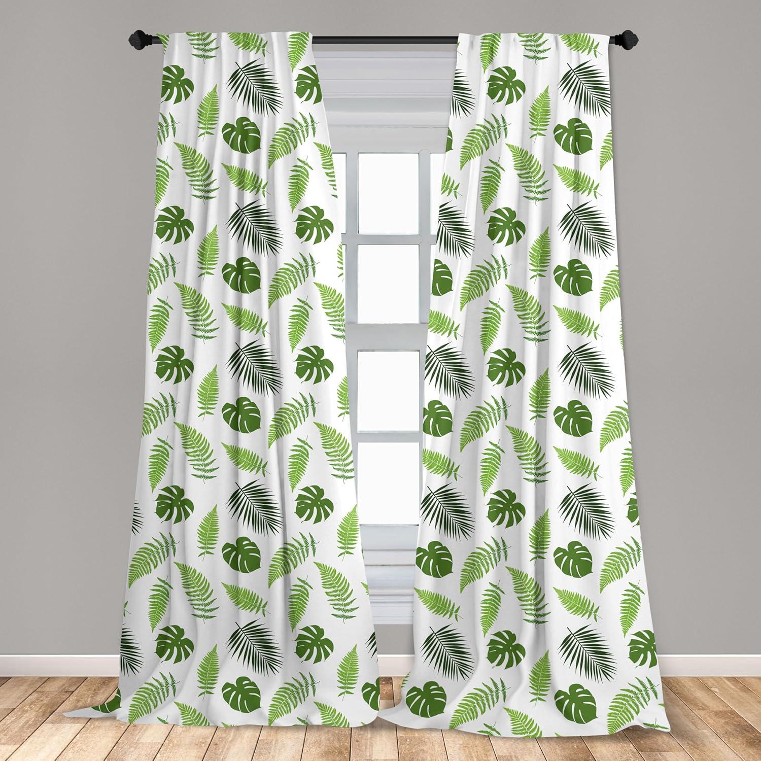 imageAmbesonne Bohemian Curtains Bold and Big Feather Motif on Southwestern Inspired Striped Print Window Treatments 2 Panel Set for Living Room Bedroom Pair of 28quot x 63quot Cadet Blue Beige and BrownOlive Green and Lime Green