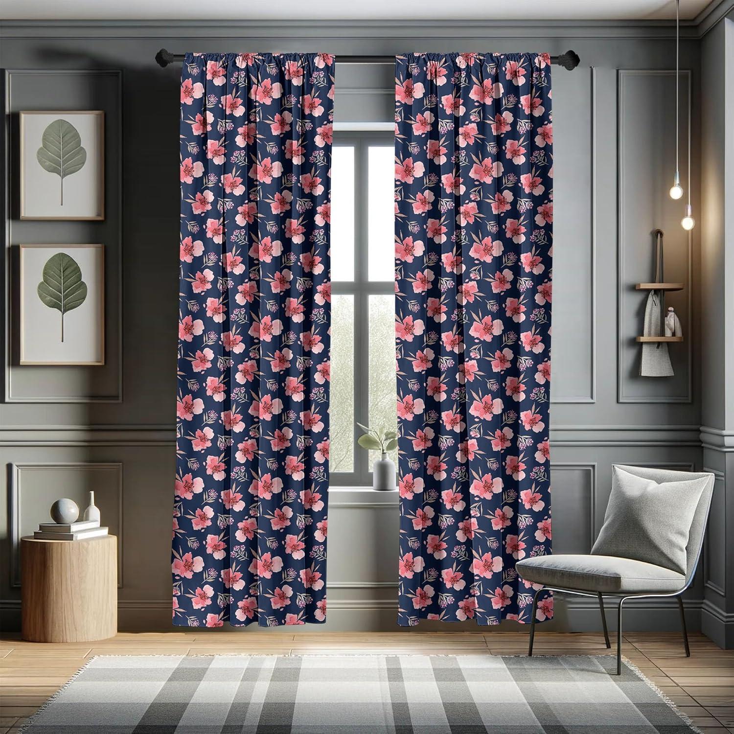 imageAmbesonne Bohemian Curtains Bold and Big Feather Motif on Southwestern Inspired Striped Print Window Treatments 2 Panel Set for Living Room Bedroom Pair of 28quot x 63quot Cadet Blue Beige and BrownNavy Blue