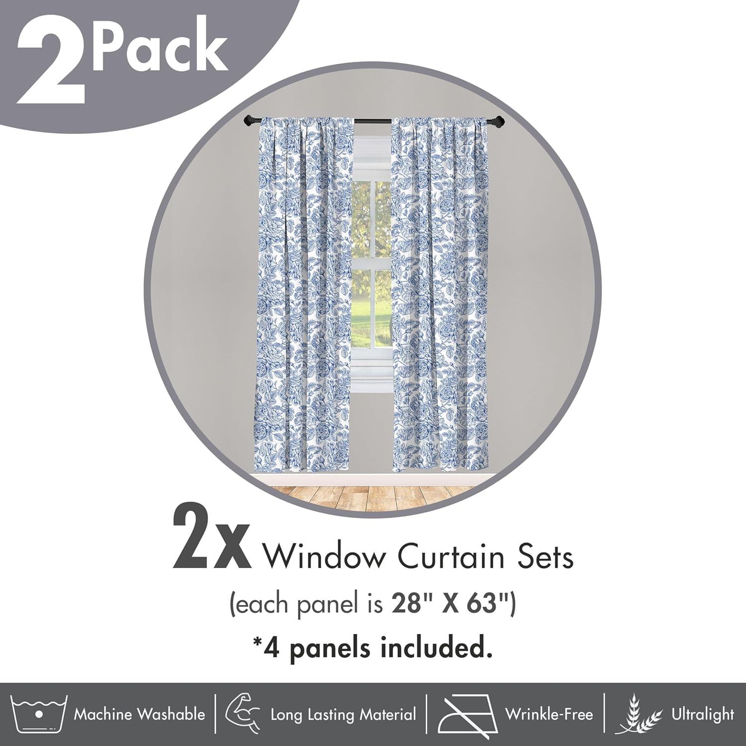 imageAmbesonne Bohemian Curtains Hexagons Floral Botany Art in Cold Colors Ocean and Nature Tones Window Treatments 2 Panel Set for Living Room Bedroom Pair of 28quot x 95quot Teal Green and Sea BluePale Blue