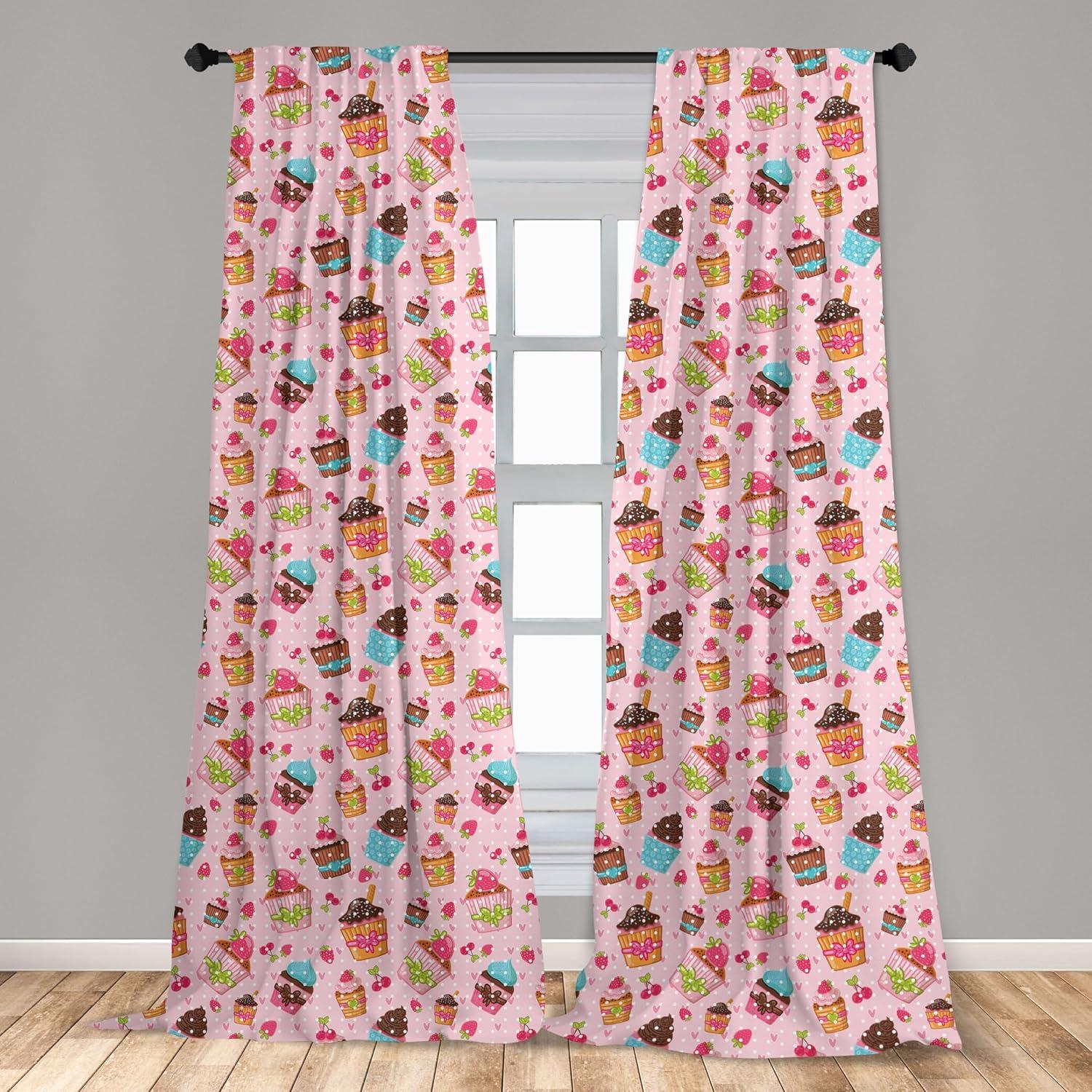 imageAmbesonne Bohemian Curtains Hexagons Floral Botany Art in Cold Colors Ocean and Nature Tones Window Treatments 2 Panel Set for Living Room Bedroom Pair of 28quot x 95quot Teal Green and Sea BlueBrown Pink
