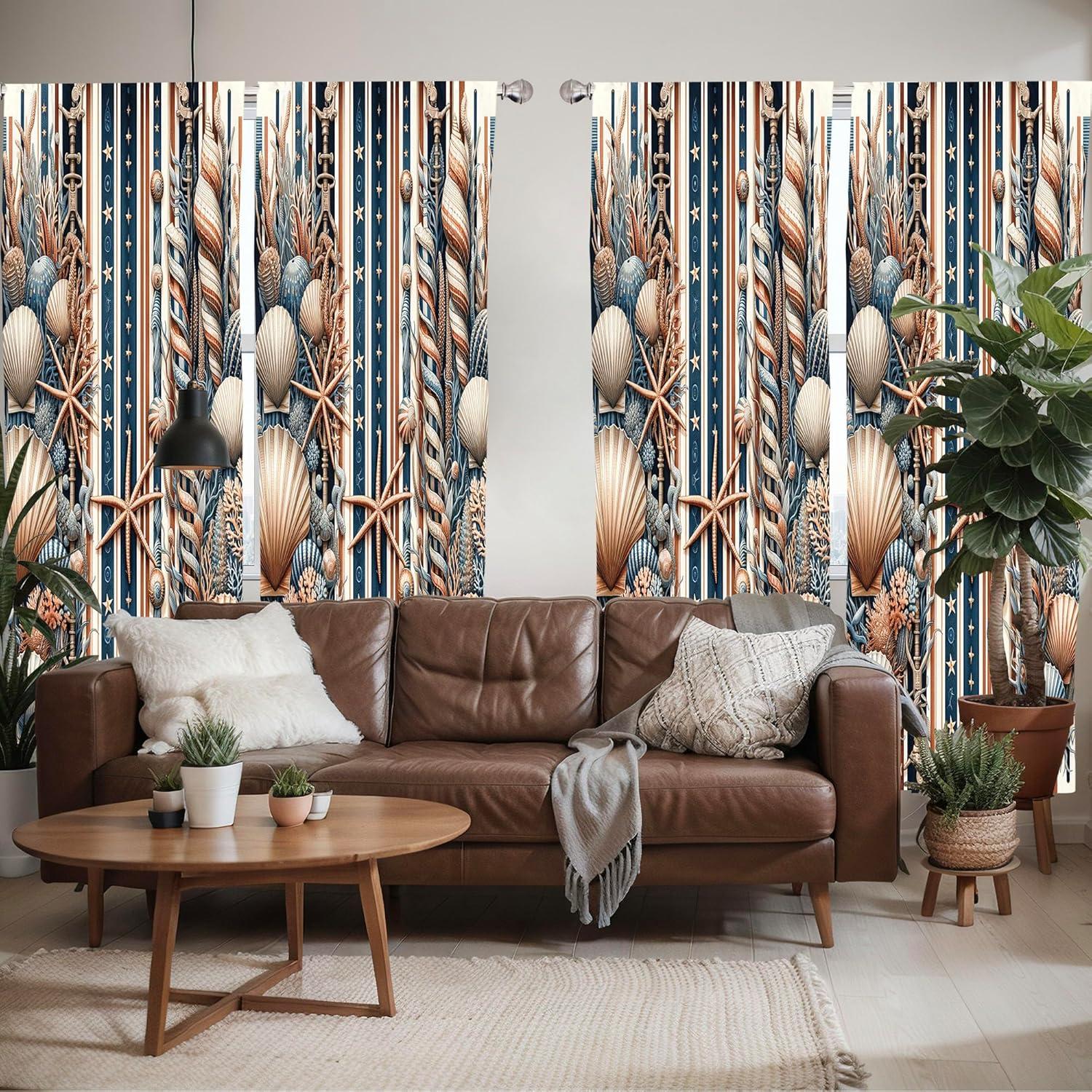 imageAmbesonne Botanical Curtains Vintage Floral Pattern with Detailed Exotic Leaves from Different Trees Window Treatments 2 Panel Set for Living Room Bedroom Pair of 28quot x 84quot Green and IvorySea Blue Pale Salmon