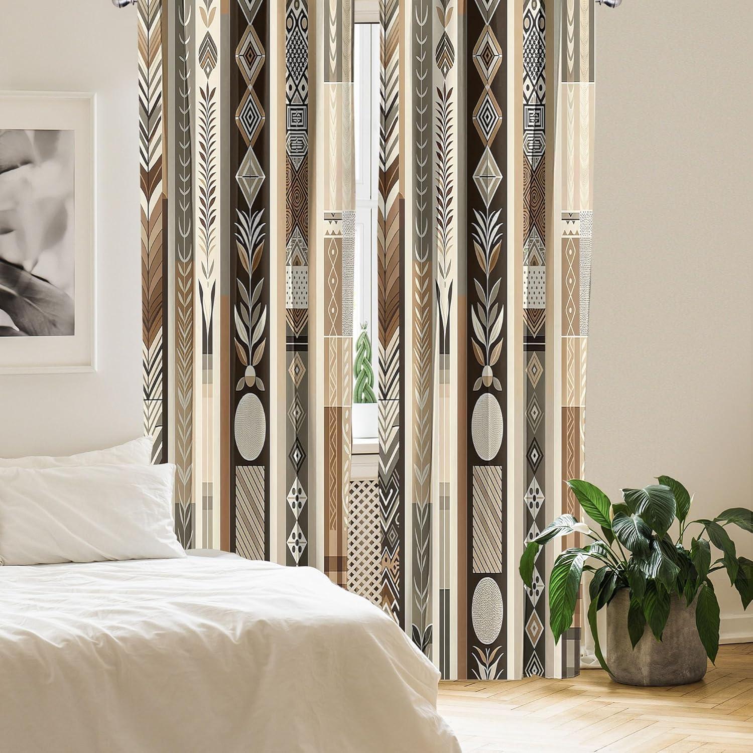 imageAmbesonne Botanical Curtains Vintage Floral Pattern with Detailed Exotic Leaves from Different Trees Window Treatments 2 Panel Set for Living Room Bedroom Pair of 28quot x 84quot Green and IvoryChocolate Ecru Taupe