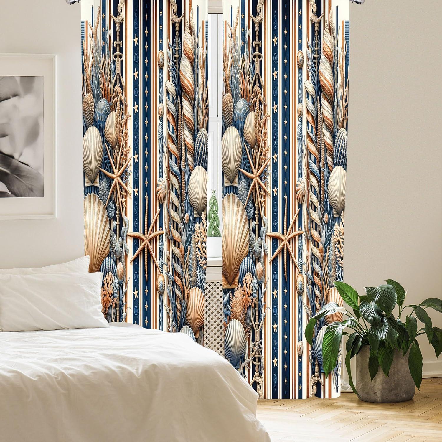 imageAmbesonne Botanical Curtains Vintage Floral Pattern with Detailed Exotic Leaves from Different Trees Window Treatments 2 Panel Set for Living Room Bedroom Pair of 28quot x 84quot Green and IvorySea Blue Pale Salmon