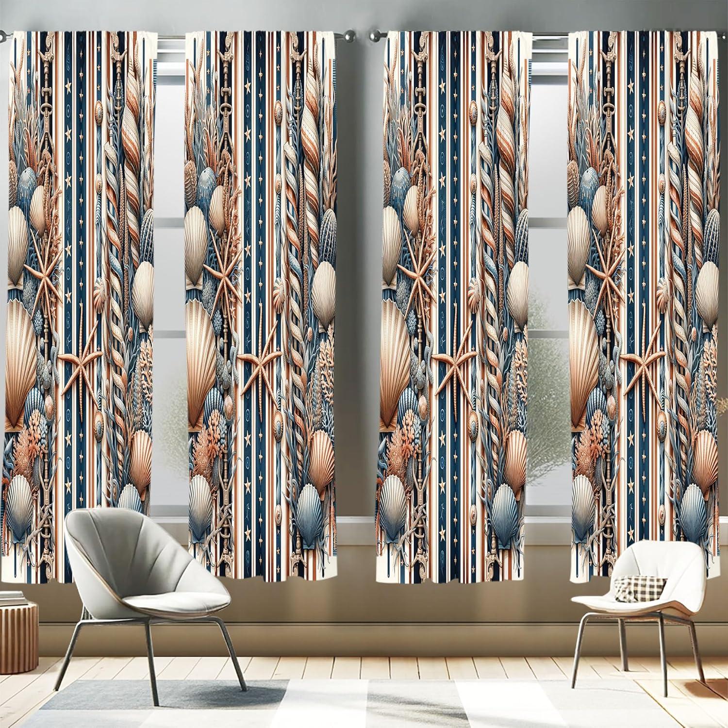 imageAmbesonne Botanical Curtains Vintage Floral Pattern with Detailed Exotic Leaves from Different Trees Window Treatments 2 Panel Set for Living Room Bedroom Pair of 28quot x 84quot Green and IvorySea Blue Pale Salmon