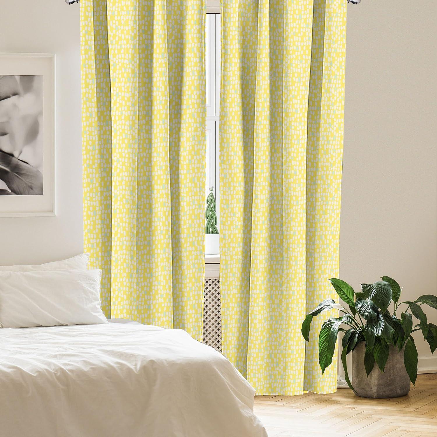 imageAmbesonne Botanical Curtains Vintage Floral Pattern with Detailed Exotic Leaves from Different Trees Window Treatments 2 Panel Set for Living Room Bedroom Pair of 28quot x 84quot Green and IvoryMint Green