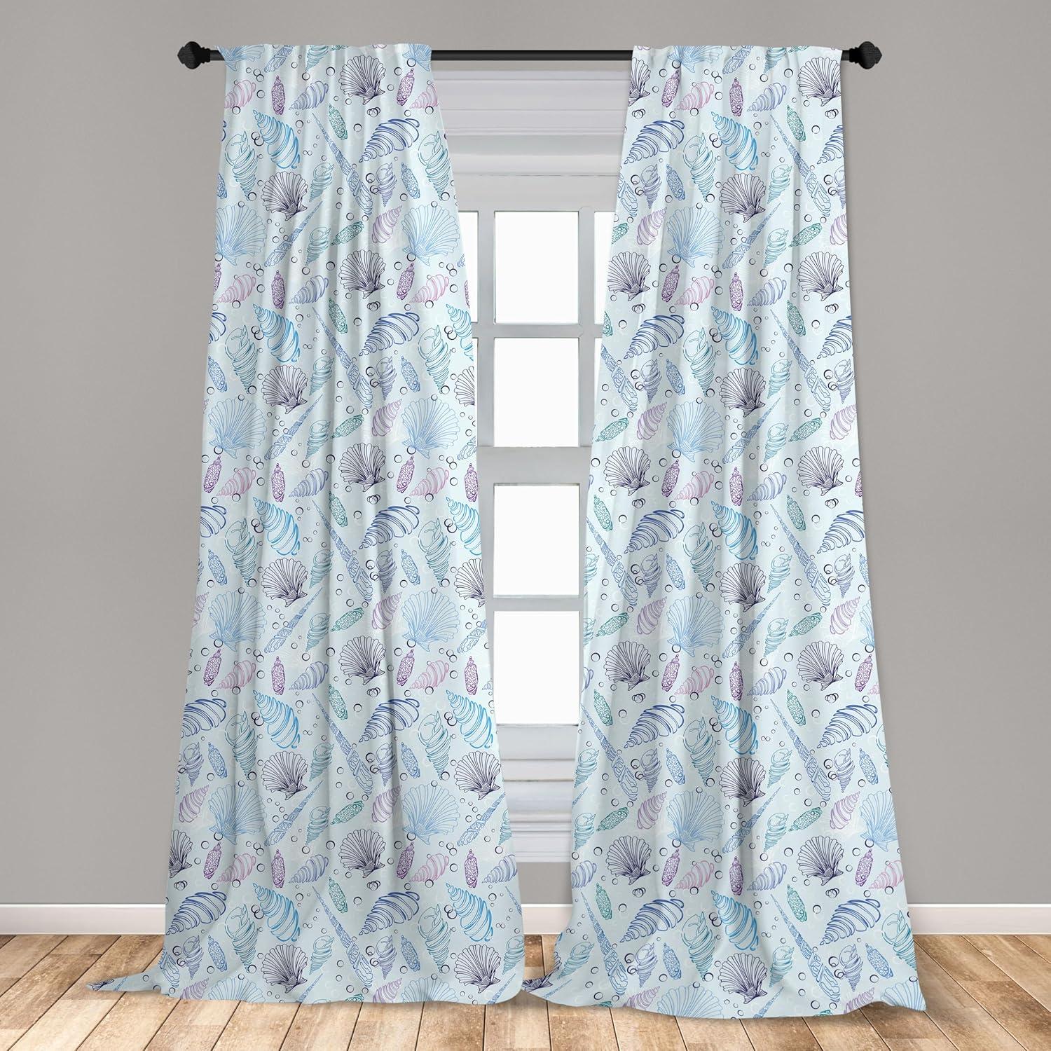imageAmbesonne Botanical Curtains Vintage Floral Pattern with Detailed Exotic Leaves from Different Trees Window Treatments 2 Panel Set for Living Room Bedroom Pair of 28quot x 84quot Green and IvoryIndigo Purple