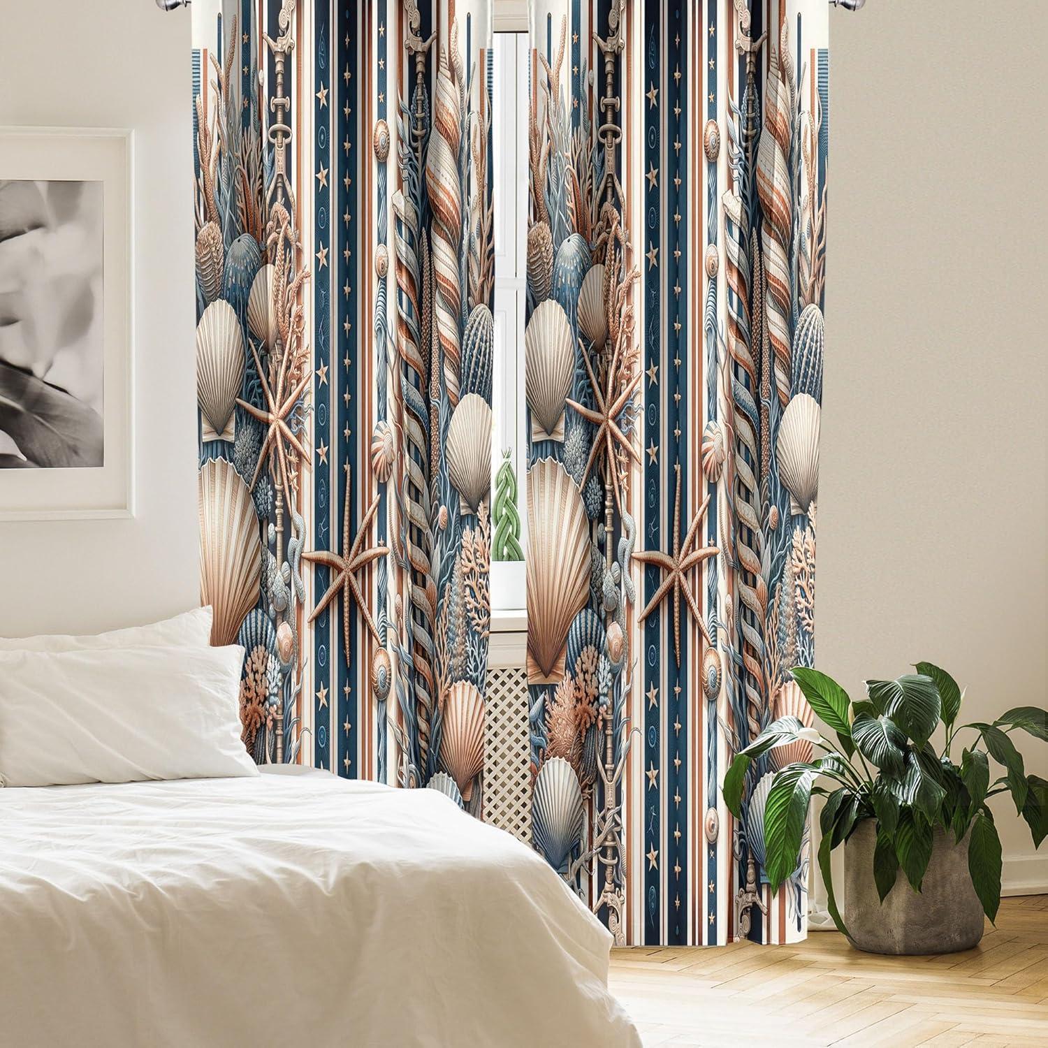 imageAmbesonne Botanical Curtains Vintage Floral Pattern with Detailed Exotic Leaves from Different Trees Window Treatments 2 Panel Set for Living Room Bedroom Pair of 28quot x 84quot Green and IvorySea Blue Pale Salmon
