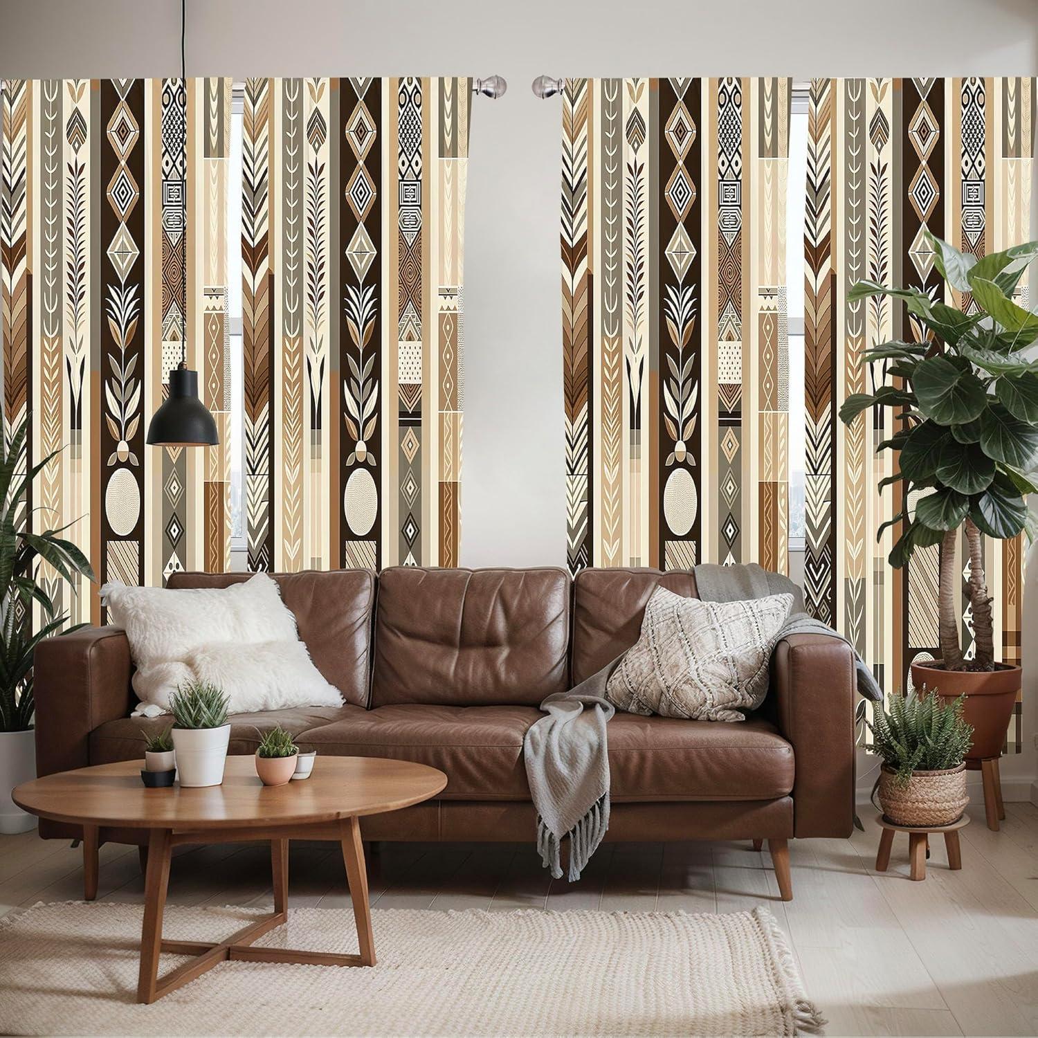 imageAmbesonne Botanical Curtains Vintage Floral Pattern with Detailed Exotic Leaves from Different Trees Window Treatments 2 Panel Set for Living Room Bedroom Pair of 28quot x 84quot Green and IvoryChocolate Ecru Taupe